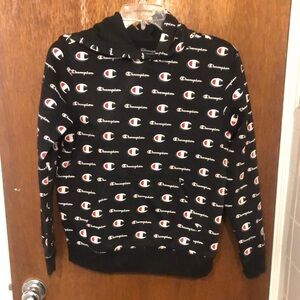 Champion Black and White Logo Sweatshirt